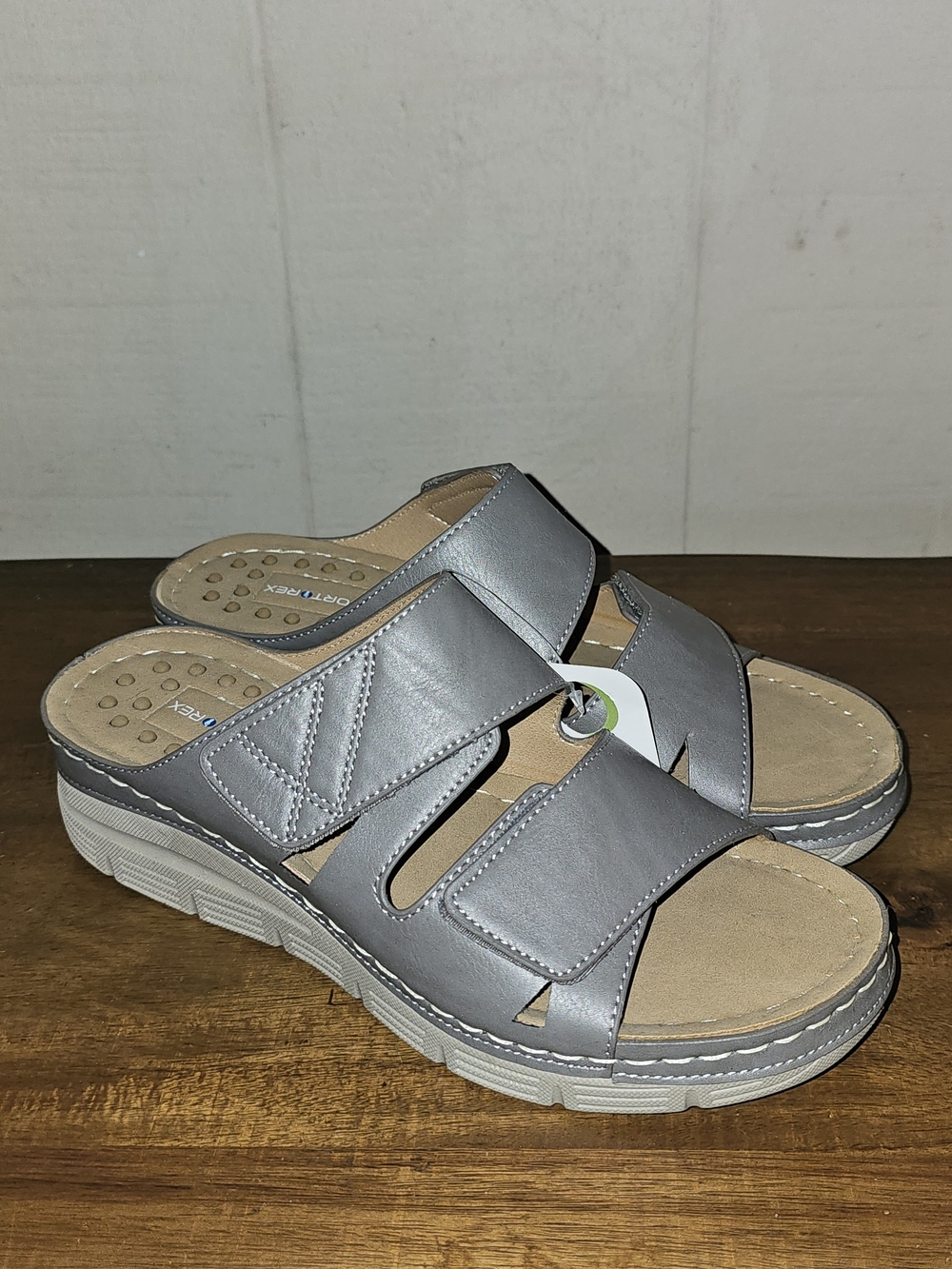 Ortorex Orthopedic Women's Gray Comfort Slide Sandals 7